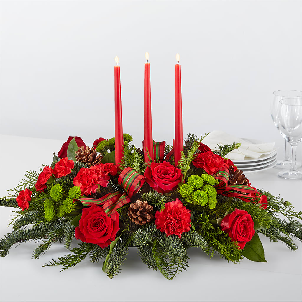 By the Candlelight Centerpiece – ELLIOTT'S FLORIST & GIFTS, INC., Appomattox VA