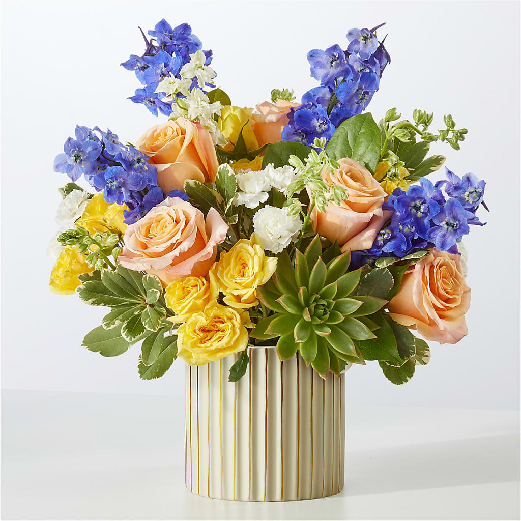 Cobalt Reverie Bouquet – ELLIOTT'S FLORIST & GIFTS, INC., Appomattox VA