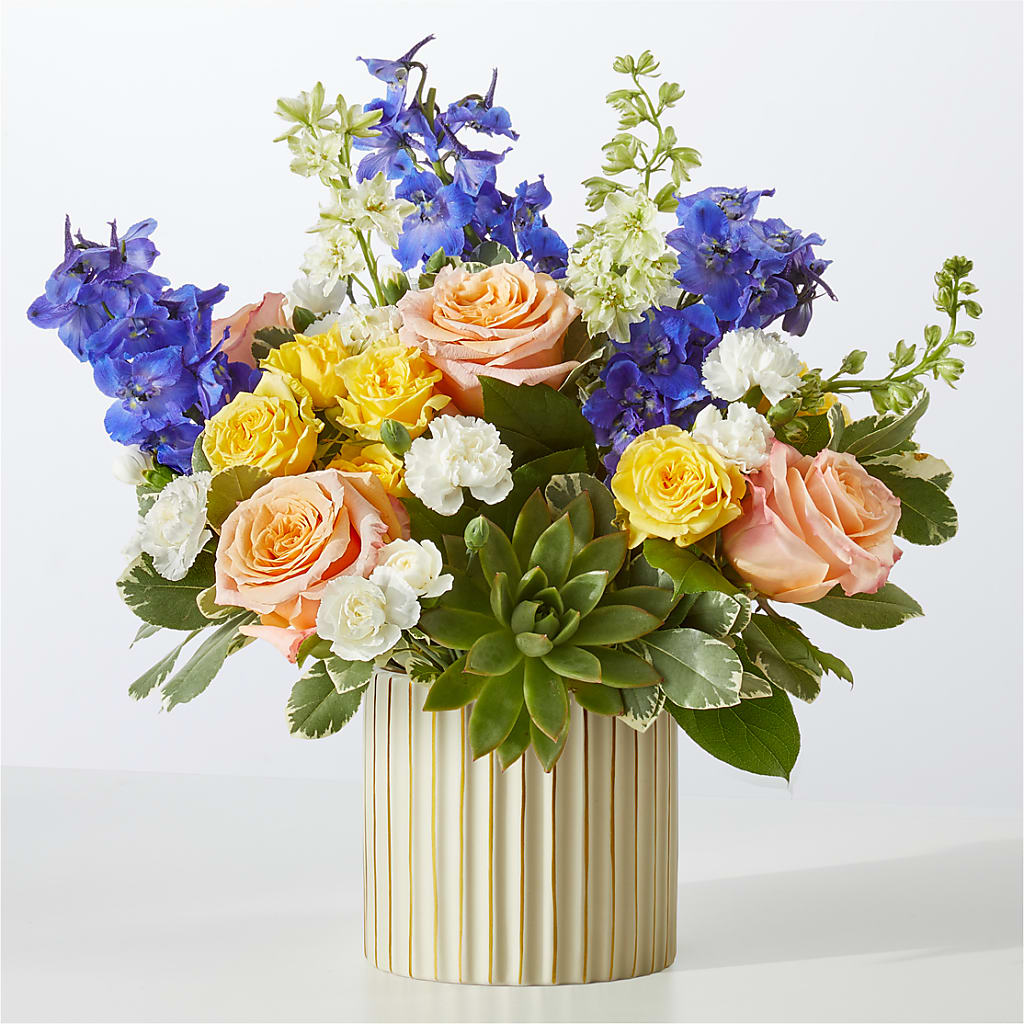 Cobalt Reverie Bouquet – ELLIOTT'S FLORIST & GIFTS, INC., Appomattox VA