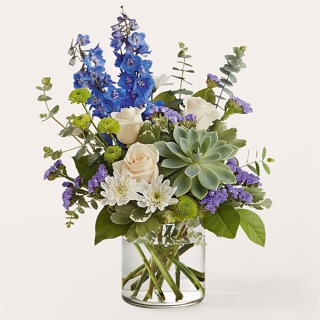Cerulean Waves Bouquet – ELLIOTT'S FLORIST & GIFTS, INC., Appomattox VA