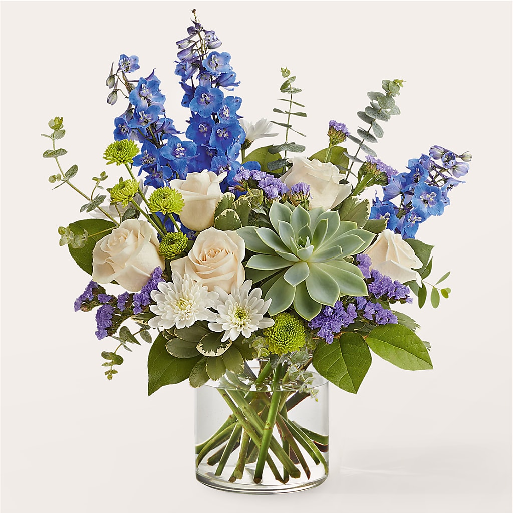 Cerulean Waves Bouquet – ELLIOTT'S FLORIST & GIFTS, INC., Appomattox VA
