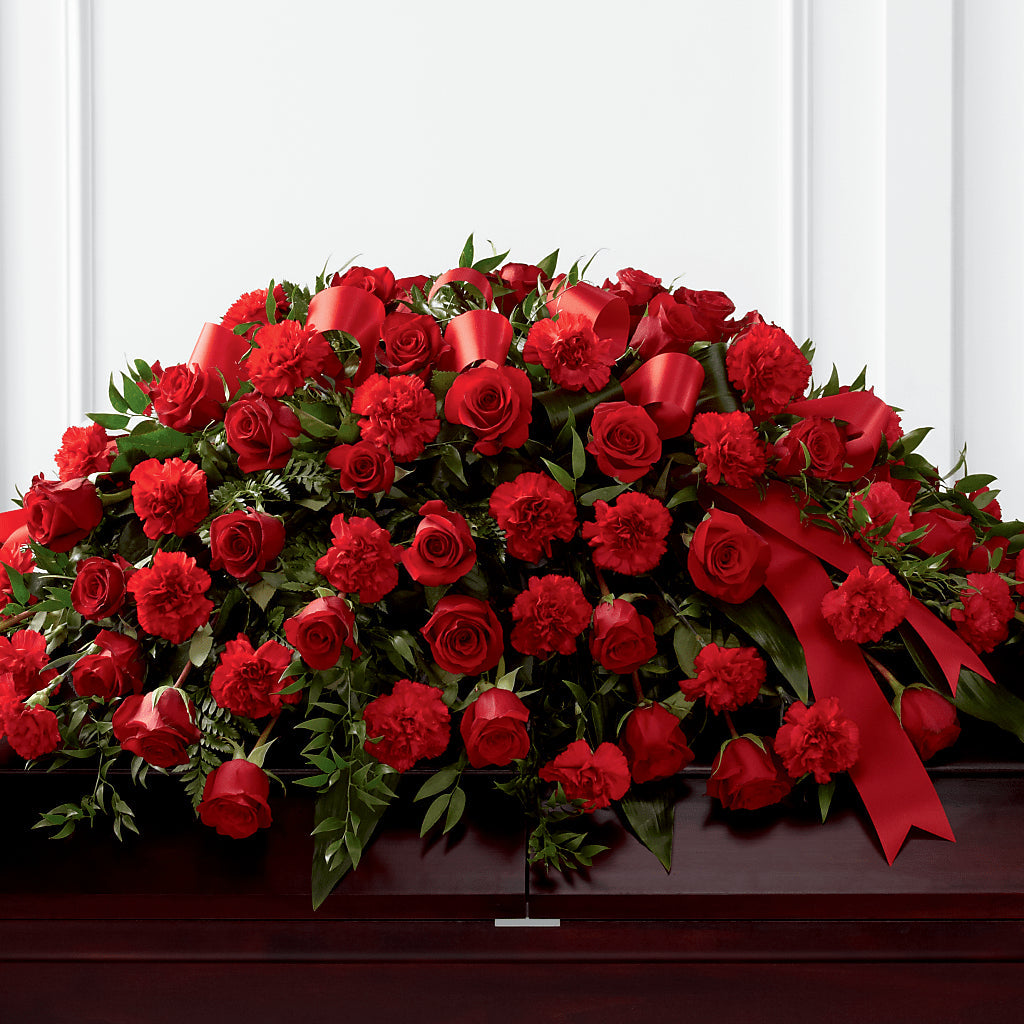 Tribute of Life Casket Spray – ELLIOTT'S FLORIST & GIFTS, INC., Appomattox VA