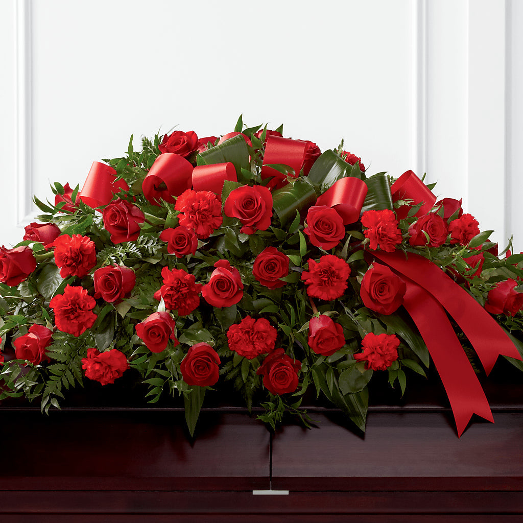 Tribute of Life Casket Spray – ELLIOTT'S FLORIST & GIFTS, INC., Appomattox VA