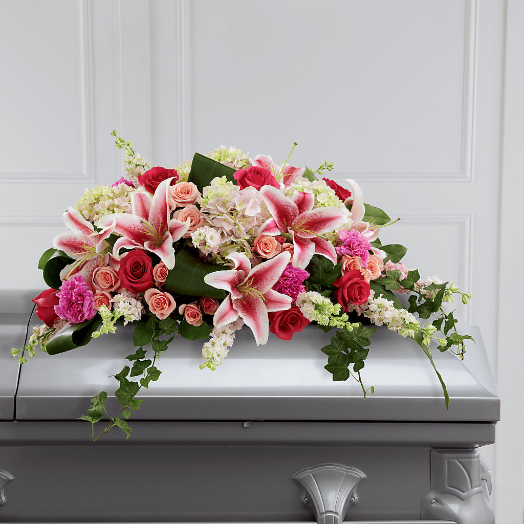 Splendid Grace Casket Spray – ELLIOTT'S FLORIST & GIFTS, INC., Appomattox VA