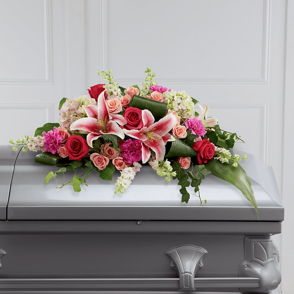 Splendid Grace Casket Spray – ELLIOTT'S FLORIST & GIFTS, INC., Appomattox VA