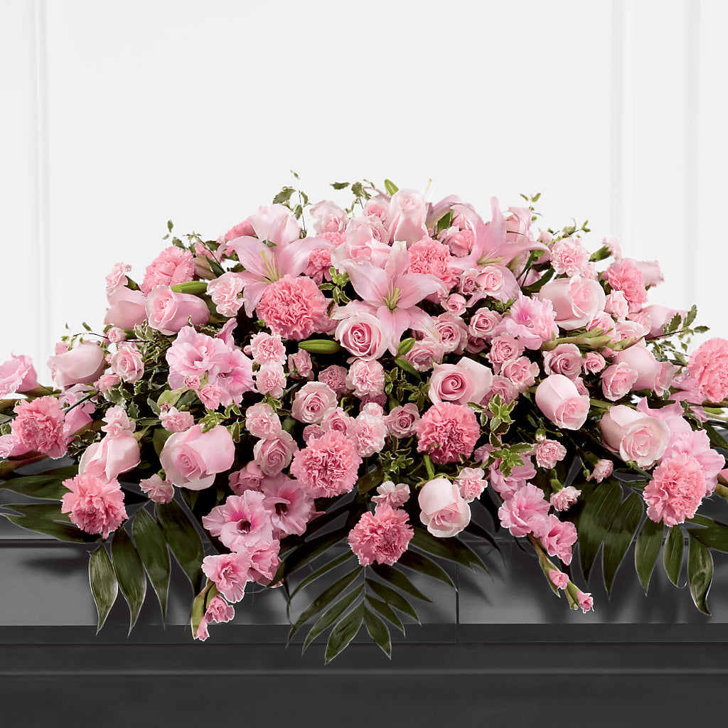 Garden of Comfort Casket Spray (Standard) – ELLIOTT'S FLORIST & GIFTS, INC., Appomattox VA