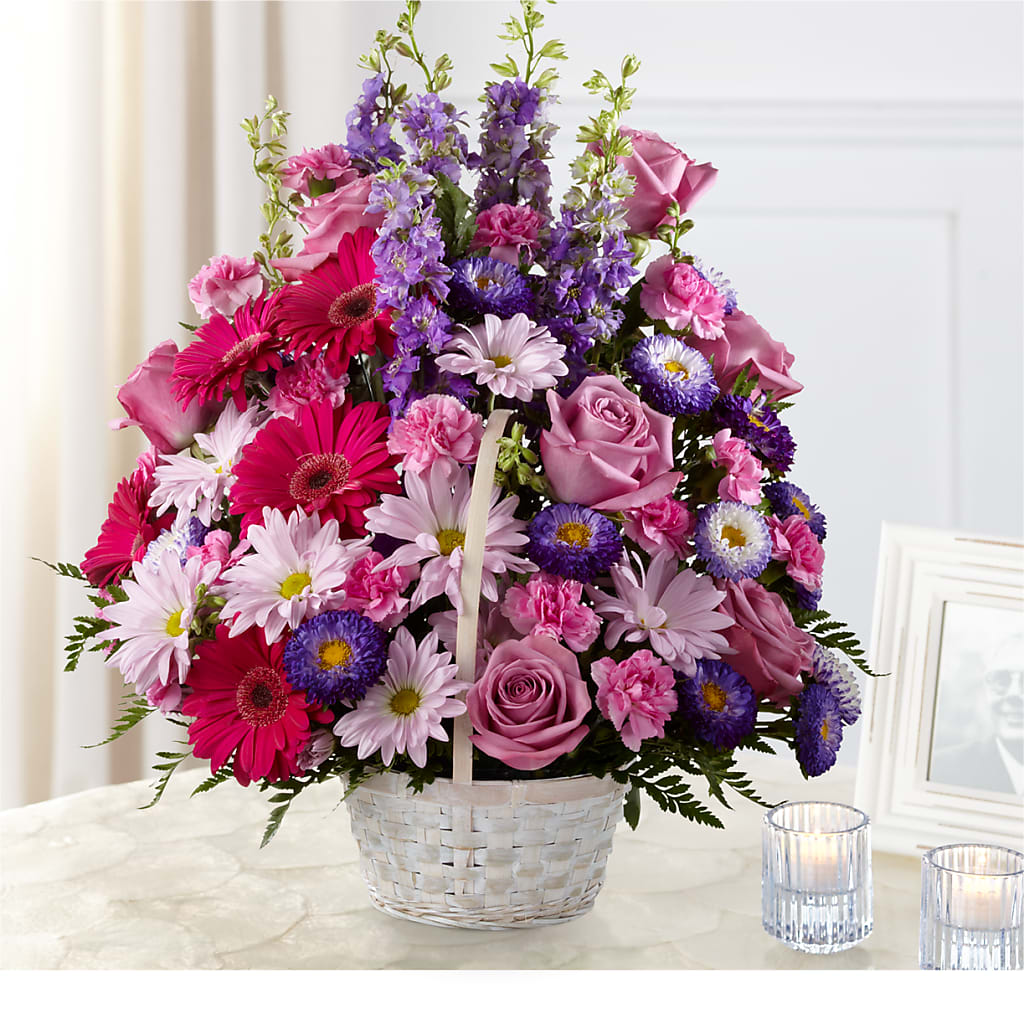 Pastel Peace Basket – ELLIOTT'S FLORIST & GIFTS, INC., Appomattox VA