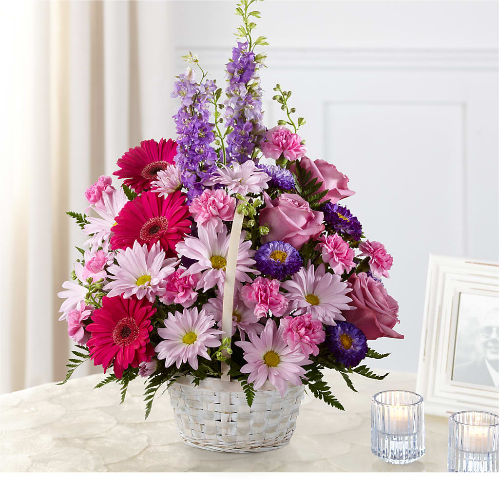 Pastel Peace Basket – ELLIOTT'S FLORIST & GIFTS, INC., Appomattox VA