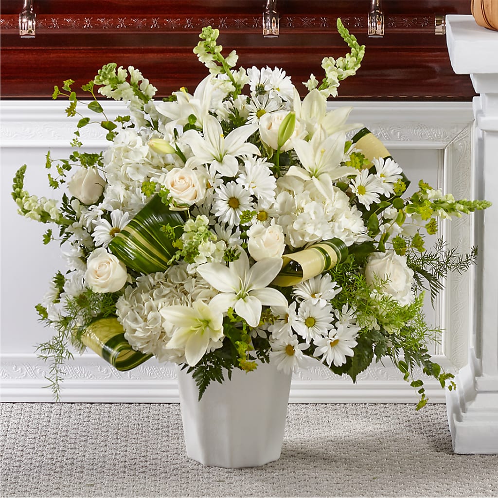 Thoughts of Tranquility Floor Basket – ELLIOTT'S FLORIST & GIFTS, INC., Appomattox VA
