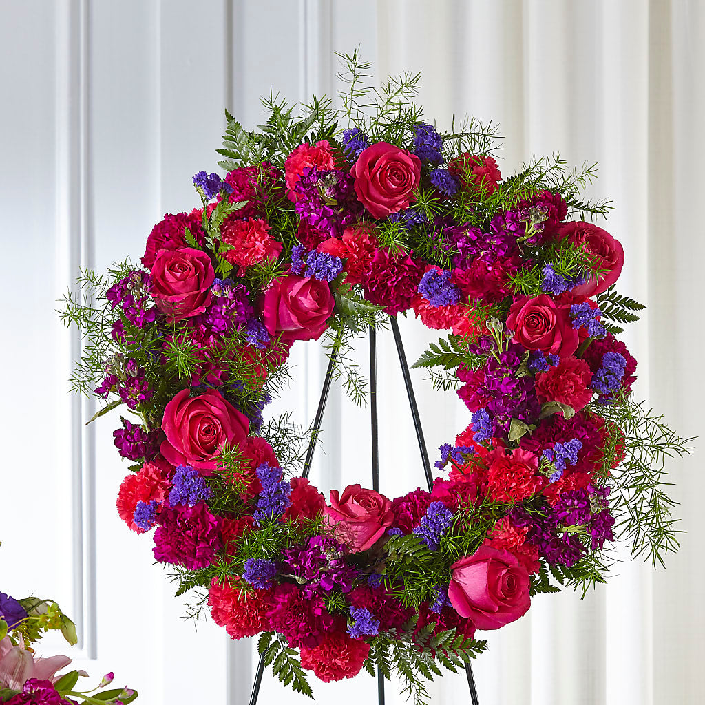 Calming Colors Wreath – ELLIOTT'S FLORIST & GIFTS, INC., Appomattox VA