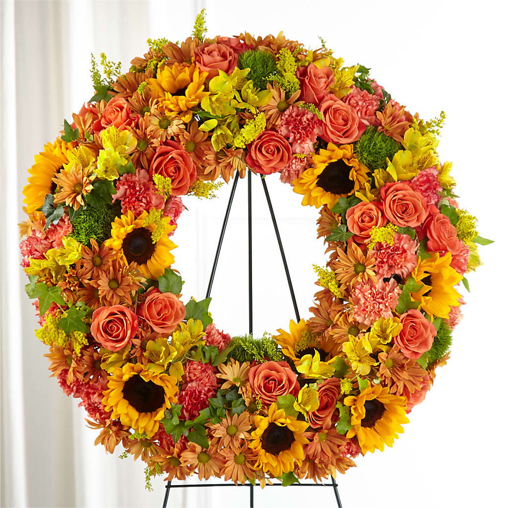 Autumnal Memories Wreath (Standard) – ELLIOTT'S FLORIST & GIFTS, INC., Appomattox VA