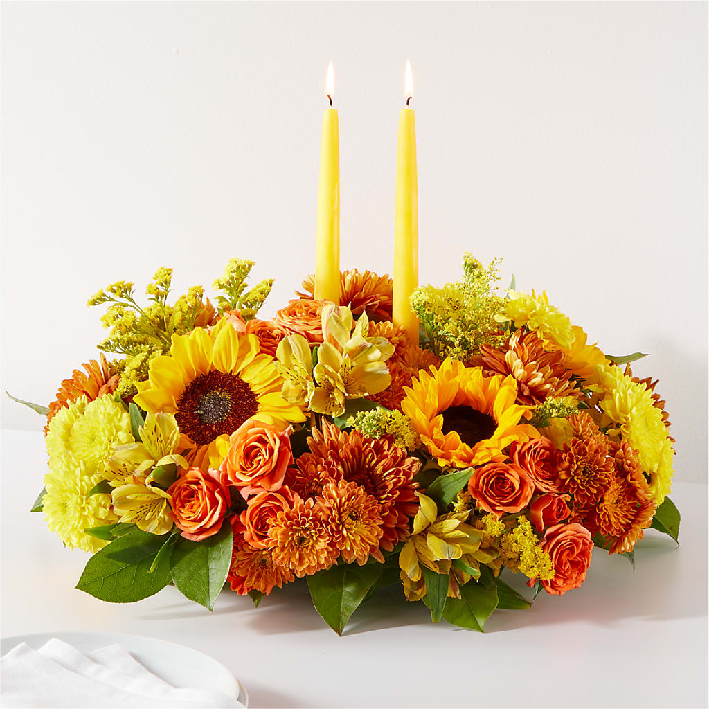 Autumn Harmony Centerpiece – ELLIOTT'S FLORIST & GIFTS, INC., Appomattox VA