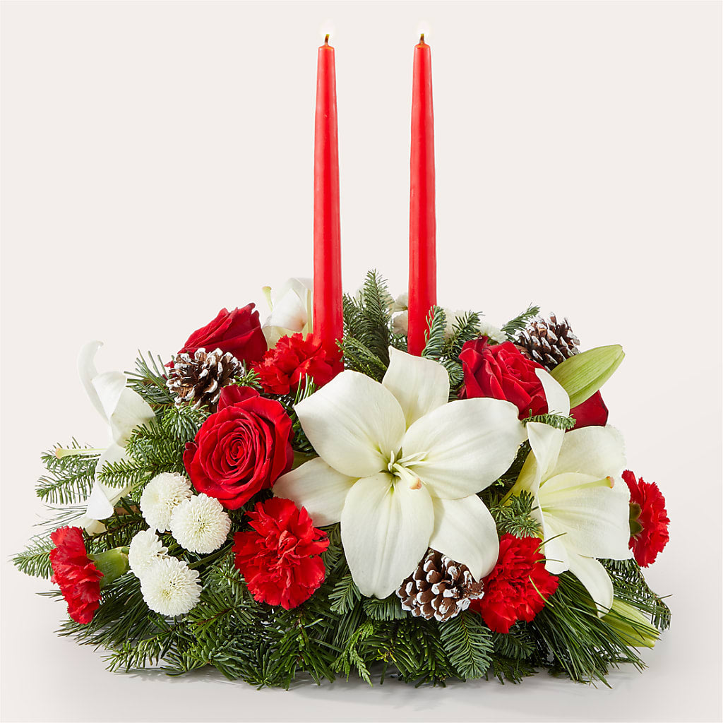 Seasonal Festivities Centerpiece – ELLIOTT'S FLORIST & GIFTS, INC., Appomattox VA