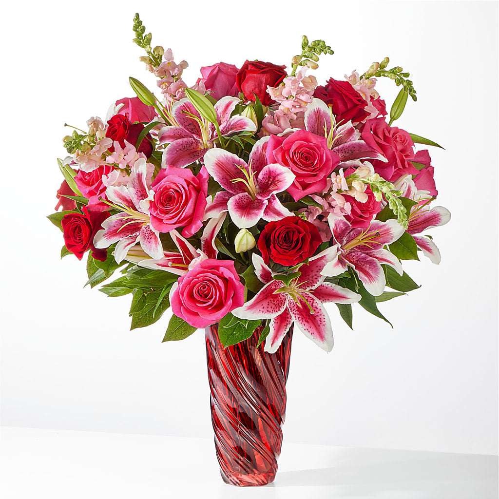 Always You Bouquet with Luxe Swirl Vase – ELLIOTT'S FLORIST & GIFTS, INC., Appomattox VA