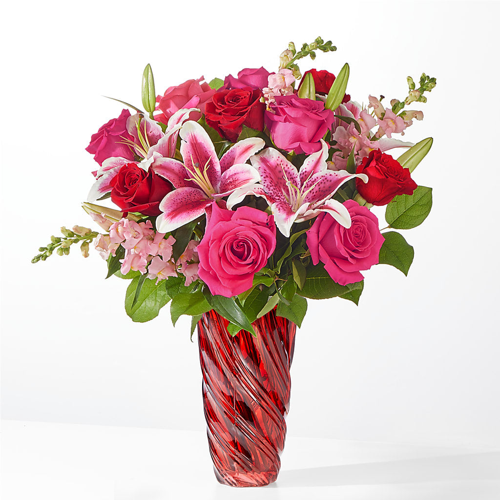 Always You Bouquet with Luxe Swirl Vase – ELLIOTT'S FLORIST & GIFTS, INC., Appomattox VA
