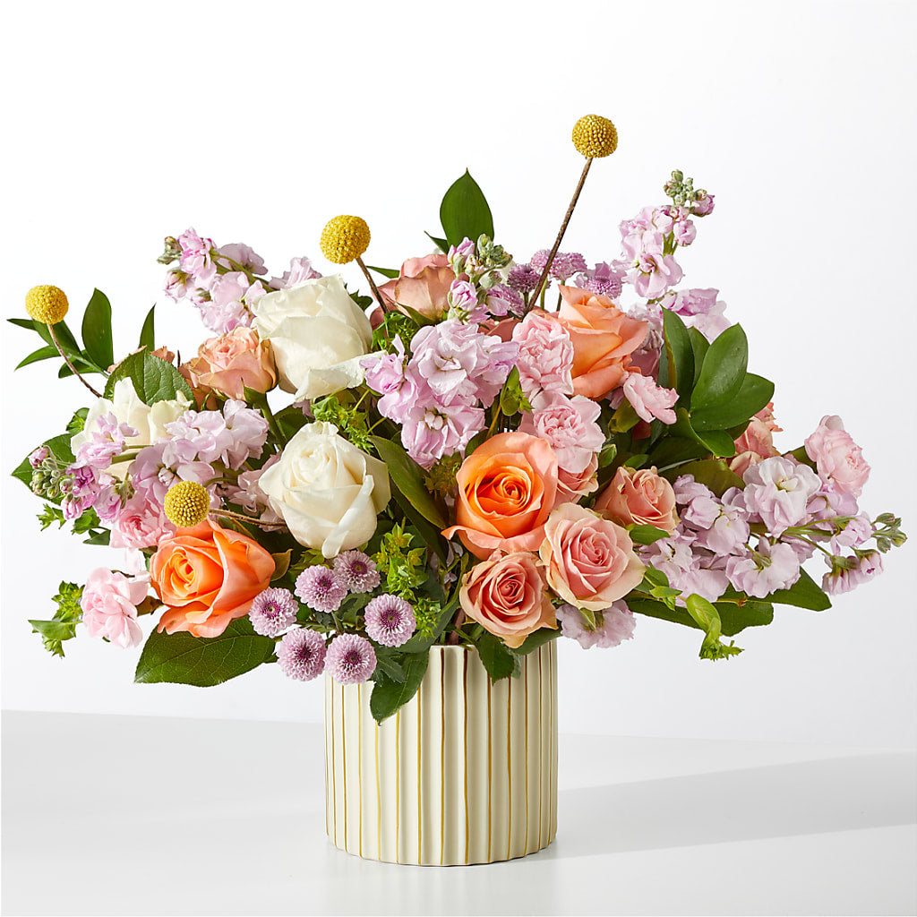 French Market Bouquet with Ivory Vase – ELLIOTT'S FLORIST & GIFTS, INC., Appomattox VA