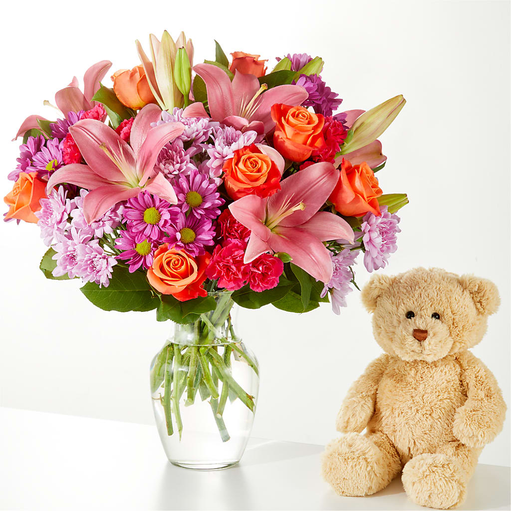 One and Only Bouquet and Bear Bundle – ELLIOTT'S FLORIST & GIFTS, INC., Appomattox VA