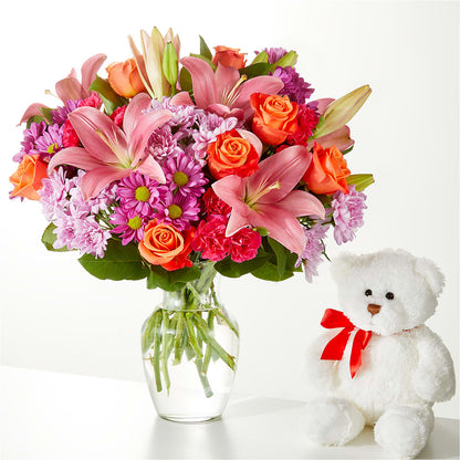 One and Only Bouquet and Bear Bundle – ELLIOTT'S FLORIST & GIFTS, INC., Appomattox VA
