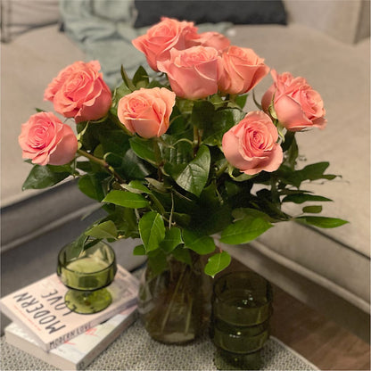 Long Stem Pink Rose Bouquet – ELLIOTT'S FLORIST & GIFTS, INC., Appomattox VA