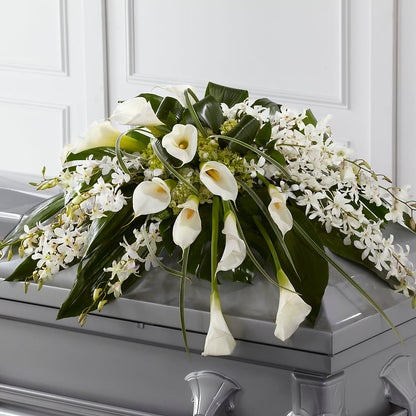 Angel Wings Casket Spray – ELLIOTT'S FLORIST & GIFTS, INC., Appomattox VA