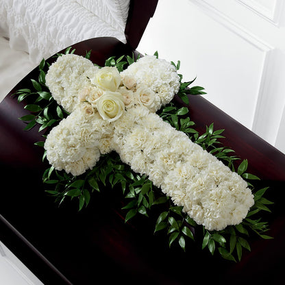 Peaceful Memories Casket Spray (Standard) – ELLIOTT'S FLORIST & GIFTS, INC., Appomattox VA