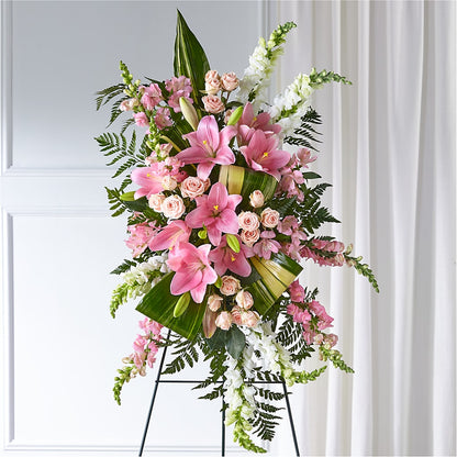 Elegant Embrace Standing Spray – ELLIOTT'S FLORIST & GIFTS, INC., Appomattox VA