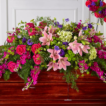 Radiant Tribute Casket Spray – ELLIOTT'S FLORIST & GIFTS, INC., Appomattox VA