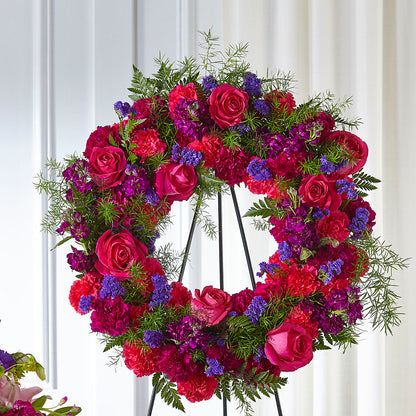 Calming Colors Wreath – ELLIOTT'S FLORIST & GIFTS, INC., Appomattox VA