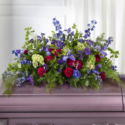 Always Treasured Casket Spray – ELLIOTT'S FLORIST & GIFTS, INC., Appomattox VA