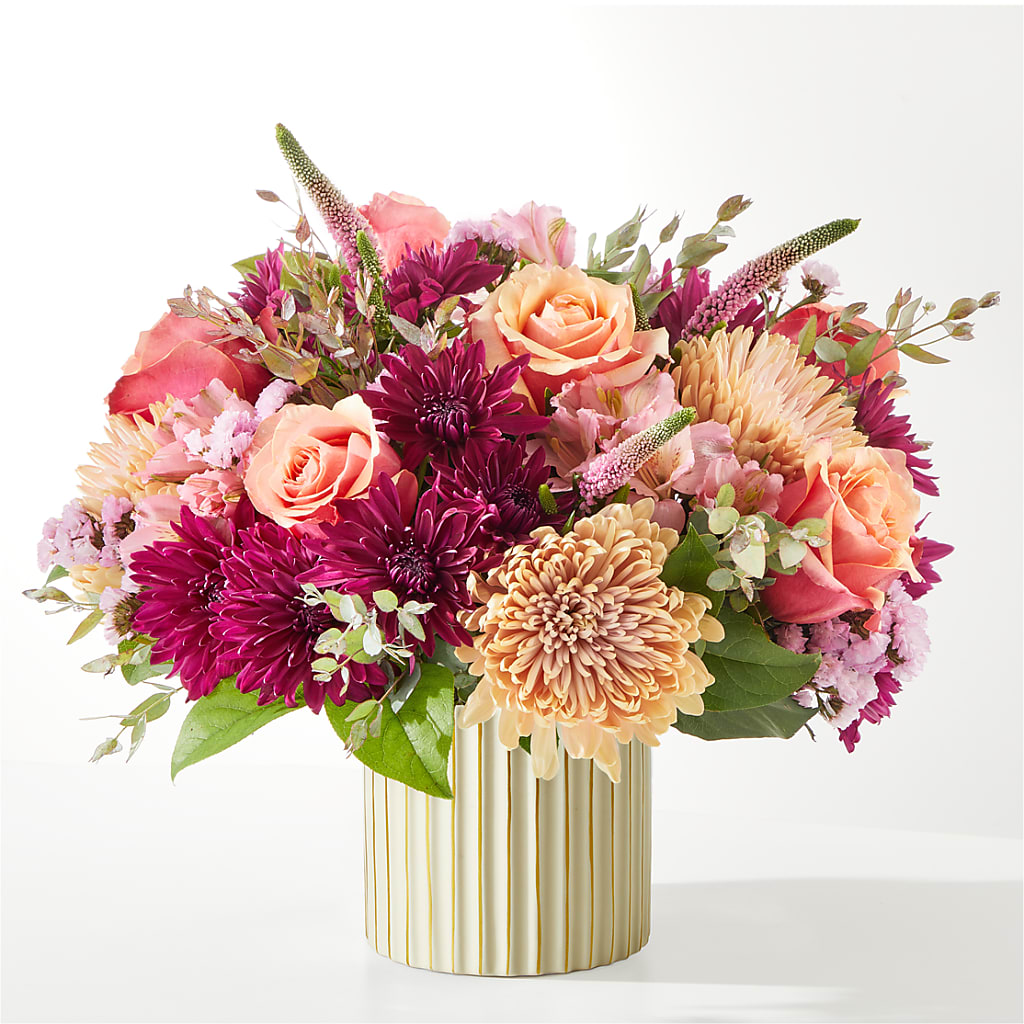 Berry Cobbler Bouquet with Ivory Vase – ELLIOTT'S FLORIST & GIFTS, INC., Appomattox VA