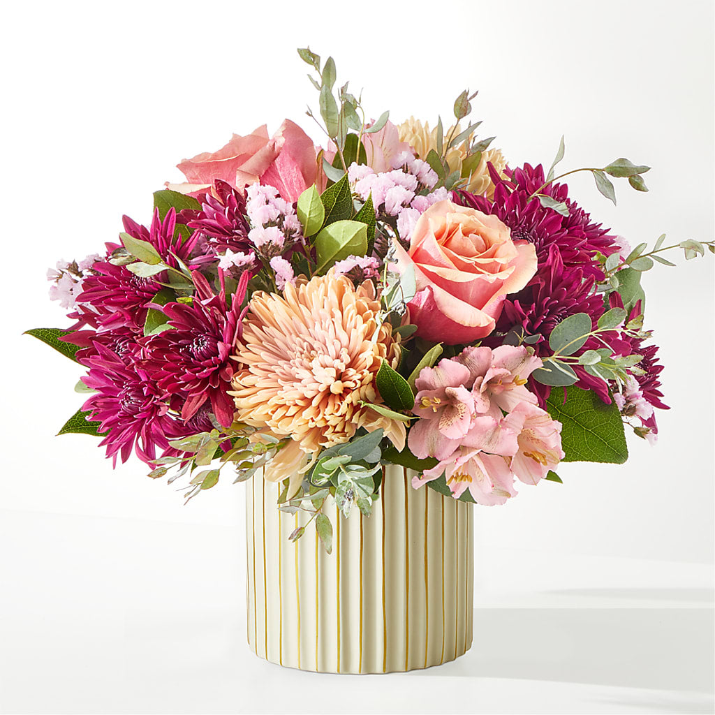 Berry Cobbler Bouquet with Ivory Vase – ELLIOTT'S FLORIST & GIFTS, INC., Appomattox VA