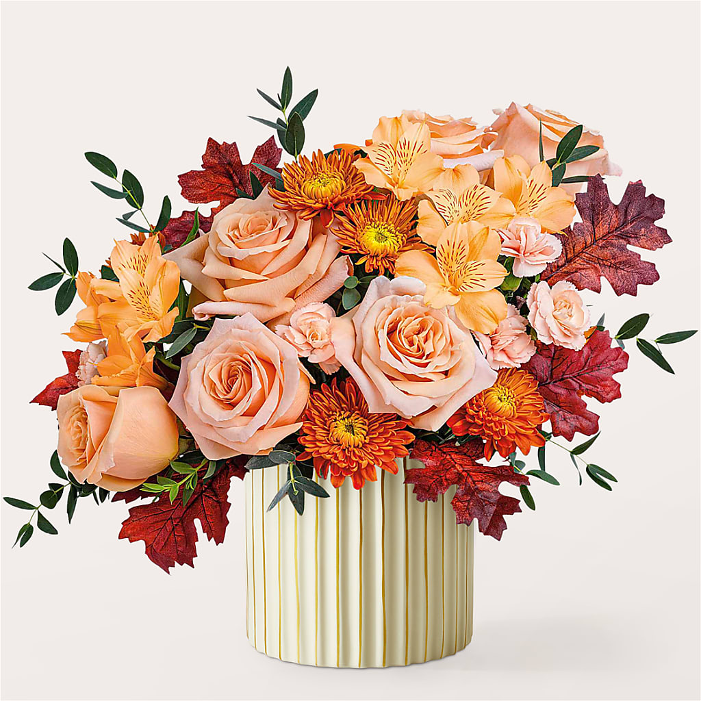 Spiced Latte Bouquet with Ivory Vase – ELLIOTT'S FLORIST & GIFTS, INC., Appomattox VA