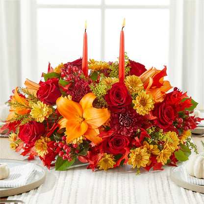 Autumn's Embrace Centerpiece – ELLIOTT'S FLORIST & GIFTS, INC., Appomattox VA